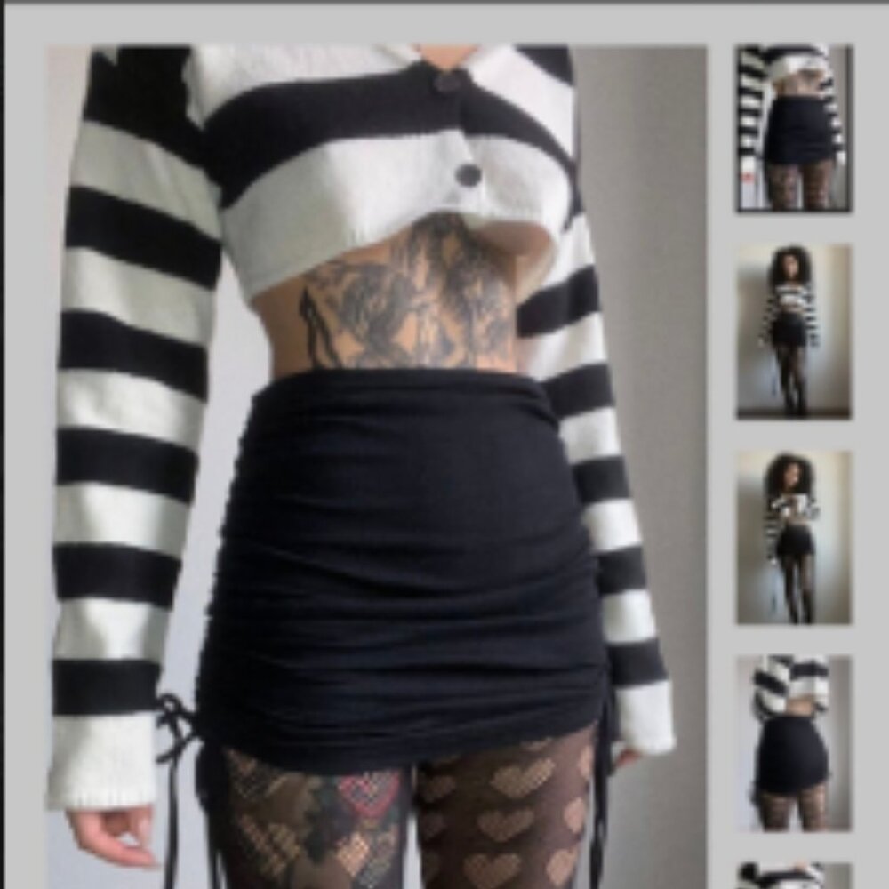 Love Too True Ruched Mini Skirt UK 10 / US 6 (new)